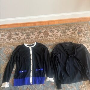 Ann Taylor Black and Purple Women's Cardigans